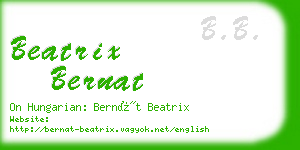 beatrix bernat business card